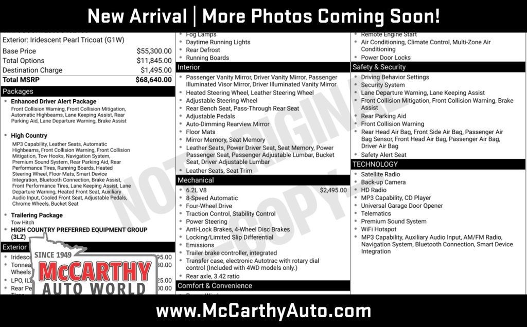 2018 Chevrolet Silverado 1500 High Country